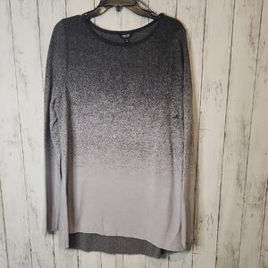 🎅Simply Vera Vera Wang Black and Gray Ombre Long Sleeve Sweater XL